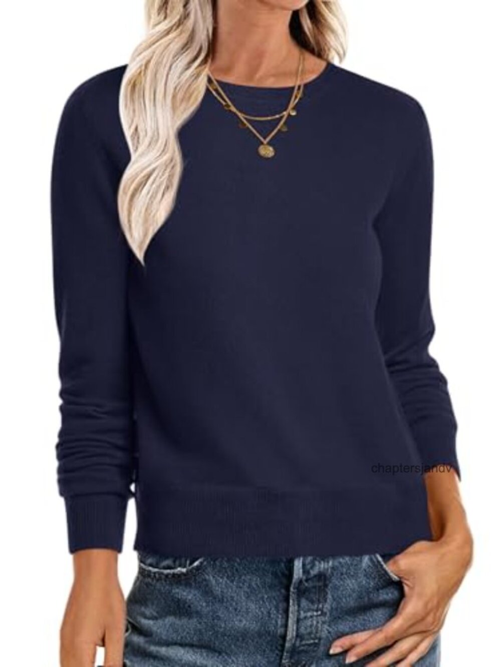 Lightweight Crewneck Pullover Sweater Long Sleeve Casual Layer